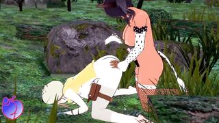 Ryza get fucked by a cow Girl Futa