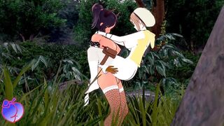 Ryza get fucked by a cow Girl Futa