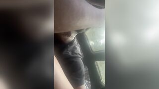 sucking dick in the car on the basketball court