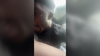 sucking dick in the car on the basketball court