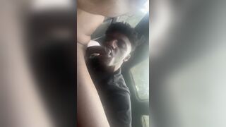 sucking dick in the car on the basketball court