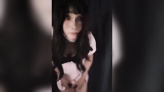 女装子オナニ－ Japanese crossdresser teasing