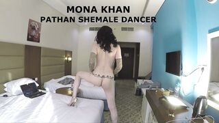 Pakistani sissy white ladyboy shakes her ass for you in hotel room