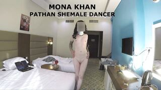 Pakistani sissy white ladyboy shakes her ass for you in hotel room