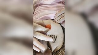 Sissy AlexSandra loves strawberries and cum