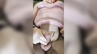 Sissy AlexSandra loves strawberries and cum