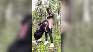 Big Dick Twinks Suck and fuck face outdoor public