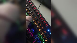 Slapping my Dick on a RGB keyboard
