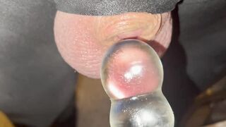 Glass micro penis fuck fest