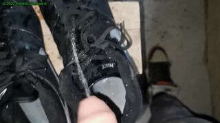 Pissing in Nike Backboard shoes