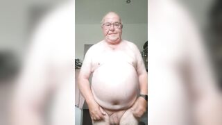 Shave cock and tits, wank and fart