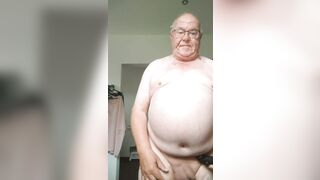 Shave cock and tits, wank and fart