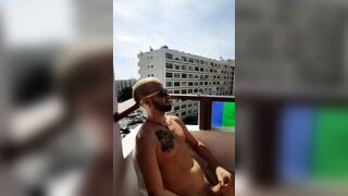 Jerking off in my balcony