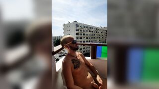 Jerking off in my balcony