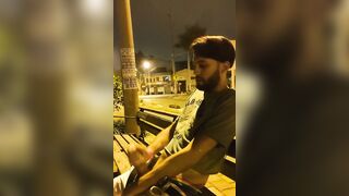 Jerking off in the street and getting caught multiple times