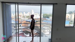 Colombian boy with huge cock has a big erection and pulls out his cum