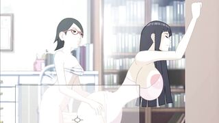 Sarada Uchiha Fucks Hinata Hyuga (Naruto)