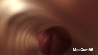 FUCK FLESHLIGHT 1-st TIME INSIDE VIEW (HUGE CUMSHOT)