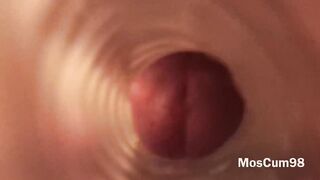 FUCK FLESHLIGHT 1-st TIME INSIDE VIEW (HUGE CUMSHOT)