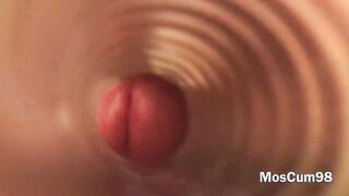 FUCK FLESHLIGHT 1-st TIME INSIDE VIEW (HUGE CUMSHOT)