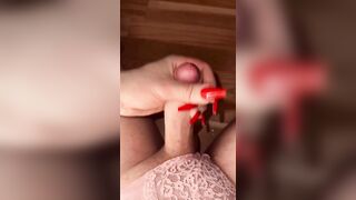 Jerk off with red Nails an a Huge load of cum ????????