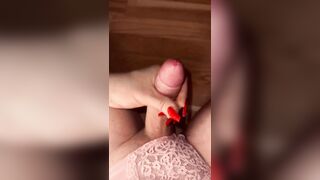 Jerk off with red Nails an a Huge load of cum ????????