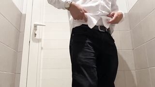 Full Day of Pissing Compilation by A Cute Asian Office Boy Captured in Closeup Shots