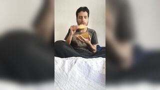 Dude eating a few pastrys I love doing mukbangs