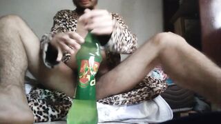 Cleaning cum off myself and pissing on a bottle of soda jun 16