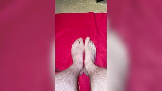Hairy Dirty Smelly Size 13 Feet After Yard Work