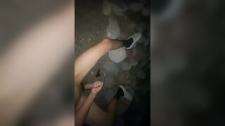 Jerking Off on the side of a Highway - Public