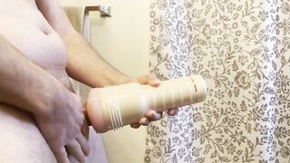 Huge cum explosion from fucking my fleshlight