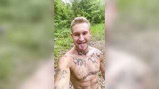 Jerking off my BIG COCK outdoor public ????????