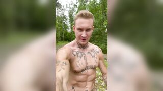 Jerking off my BIG COCK outdoor public ????????