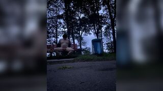 Busted walking naked on public parking