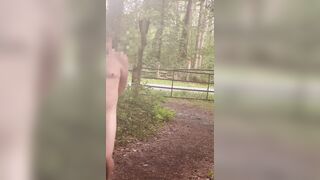 Busted walking naked on public parking