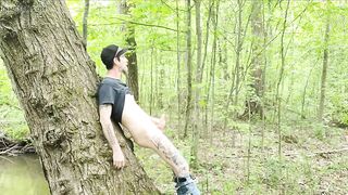 Hiking turns into full strip down stroke session