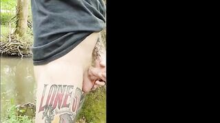 Hiking turns into full strip down stroke session