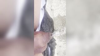 pissing on the hot beach