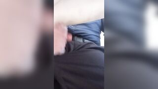 Cumming at work with masturbator