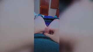 Trans Slut touches herself and cums-《Compilation》