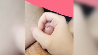 Trans Slut touches herself and cums-《Compilation》