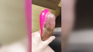 Lush on condom cum