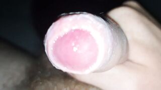 Hours of teasing ended with a big cumshot from my sexy uncut dick.