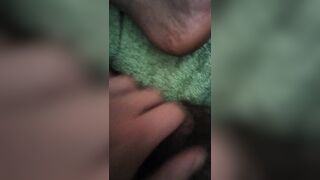 Trans guy pissing on his feet then rubbing one out