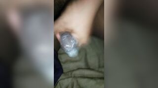 Rough Handjob with a used Condom and Cum