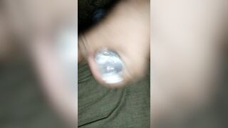 Rough Handjob with a used Condom and Cum