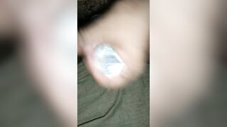 Rough Handjob with a used Condom and Cum