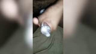 Rough Handjob with a used Condom and Cum