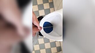 Jerking off at public school toilets and pissing right after